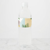 Tropisches Safari-Tier-Geburtswasser-Flaschenetike Wasserflaschenetikett (Rückseite)