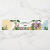 Tropisches Safari-Tier-Geburtswasser-Flaschenetike Wasserflaschenetikett (Einzelnes Label)