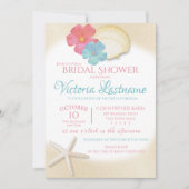 Tropisches Sande-Brautparty Einladung (Vorderseite)