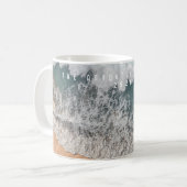 Tropisches Sandstrand personalisiertes Abenteuer Kaffeetasse (Vorderseite Links)