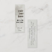 Tropisches Save the Date (Taupe) Mini Visitenkarte (Vorne/Hinten)