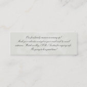 Tropisches Save the Date (Taupe) Mini Visitenkarte (Rückseite)