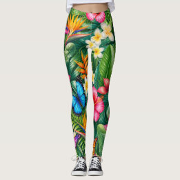 Tropisches Schmetterlingsmuster Leggings