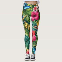 Tropisches Schmetterlingsmuster Leggings