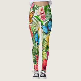 Tropisches Schmetterlingsmuster Leggings