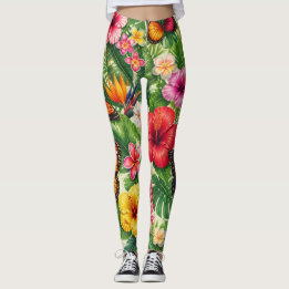 Tropisches Schmetterlingsmuster Leggings