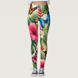 Tropisches Schmetterlingsmuster Leggings