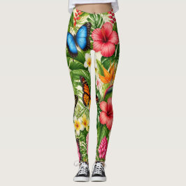 Tropisches Schmetterlingsmuster Leggings
