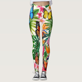 Tropisches Schmetterlingsmuster Leggings