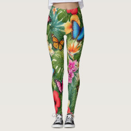 Tropisches Schmetterlingsmuster Leggings