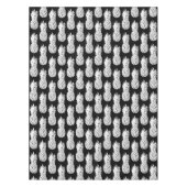 Tropisches schwarzes Ananas-Fruchtmuster Tischdecke (Vorderseite)