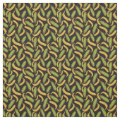 Tropisches schwarzes Bananenblättermuster Stoff (Muster)