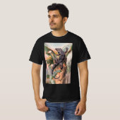 Tropisches Schwarzes Iguana, Vintages Wildtier T-Shirt (Vorne ganz)