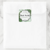 Tropisches Scrub-Etikett Quadratischer Aufkleber (Tasche)