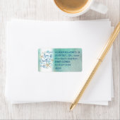 Tropisches "SEAsons Grüße" Wasserfarbskript Adressaufkleber (Insitu)