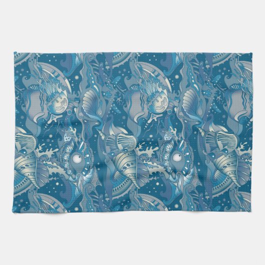 Tropisches Seemuster Handtuch (Horizontal)