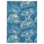 Tropisches Seemuster Klemmbrett (Rückseite)