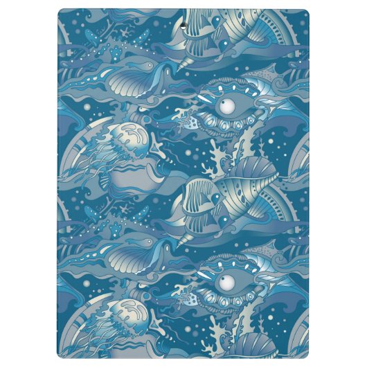 Tropisches Seemuster Klemmbrett (Rückseite)