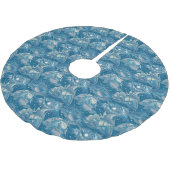 Tropisches Seemuster Polyester Weihnachtsbaumdecke (Schrägansicht)