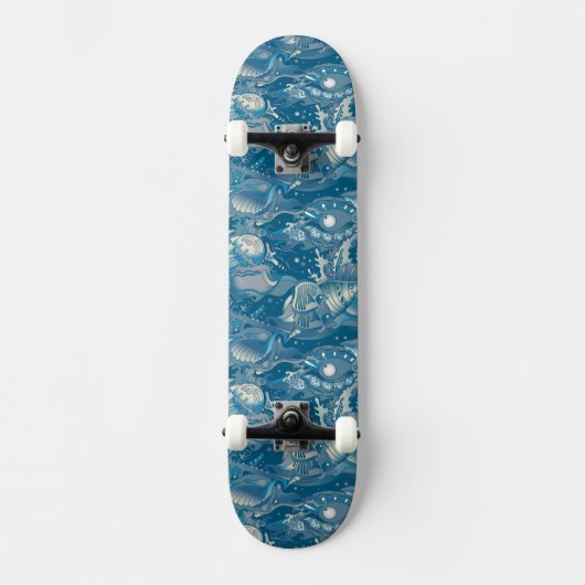 Tropisches Seemuster Skateboard (Vorderseite)