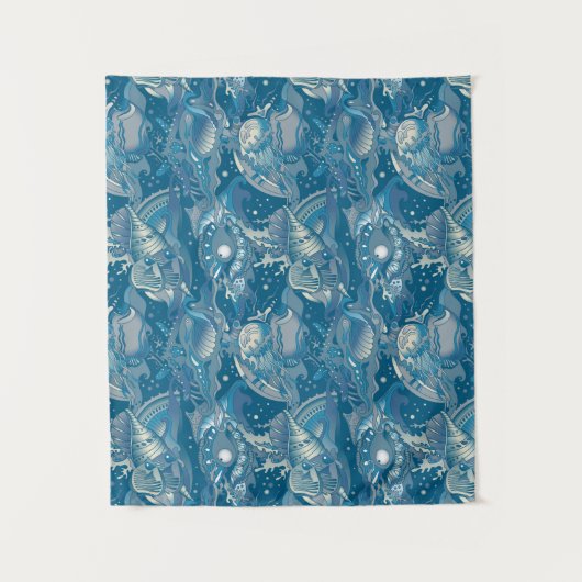 Tropisches Seemuster Wandteppich (Vorderseite)