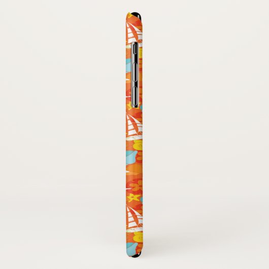 Tropisches Segelboot-Muster Case-Mate iPhone Hülle (Hinten/Links)