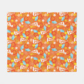 Tropisches Segelboot-Muster Fleecedecke (Vorderseite (Horizontal))