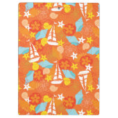 Tropisches Segelboot-Muster Klemmbrett (Rückseite)