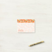 Tropisches Segelboot-Muster| Name hinzufügen Post-it Klebezettel (Auf Schreibtisch)