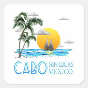 Tropisches Segeln Cabo San Lucas Mexiko Quadratischer Aufkleber