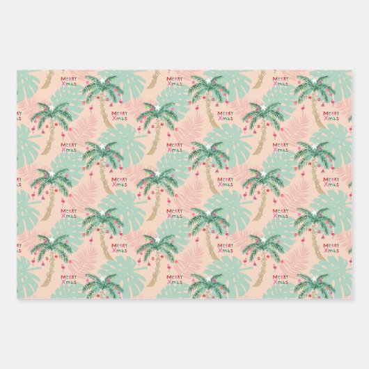 Tropisches Set von 3 Geschenkpapier Set (Vorderseite 3)