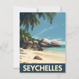 Tropisches Seychellen Postkarte