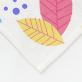 Tropisches Sloth-u. Blätter-Muster Fleecedecke (Ecke)