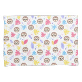 Tropisches Sloth-u. Blätter-Muster Kissenbezug (Vorderseite-Rechts)