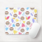 Tropisches Sloth-u. Blätter-Muster Mousepad (Mit Mouse)
