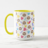 Tropisches Sloth-u. Blätter-Muster Tasse (Links)