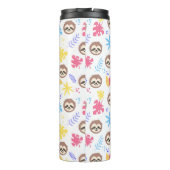 Tropisches Sloth-u. Blätter-Muster Thermosbecher (Rückseite)