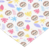 Tropisches Sloth-u. Blätter-Muster Tischdecke (Schrägansicht)