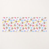 Tropisches Sloth-u. Blätter-Muster Yogamatte (Vorderseite (Horizontal))