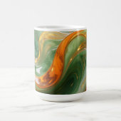 Tropisches Smaragd-Bernstein-Wirbelmuster Kaffeetasse (Mittel)
