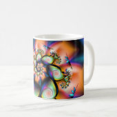Tropisches Smoothie-Fraktal Kaffeetasse (VorderseiteRechts)