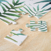 Tropisches Sommer Ananas-Papageien-Vogel-Aquarell Puzzle (Seite)