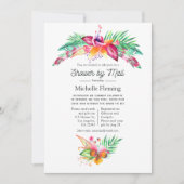 Tropisches Sommer-Brautparty für Wasserfarben per Einladung (Vorderseite)