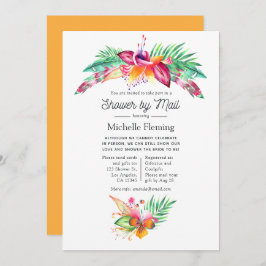 Tropisches Sommer-Brautparty für Wasserfarben per Einladung
