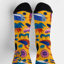 Tropisches Sommer Muster Crew Socken Geschenk