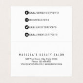 Tropisches Sommer-Palme-Rosa-blauer Visitenkarten (Innenseite Aufgefaltet)