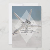 Tropisches Sommer-Strandhochzeitsfoto Save The Date (Vorderseite)