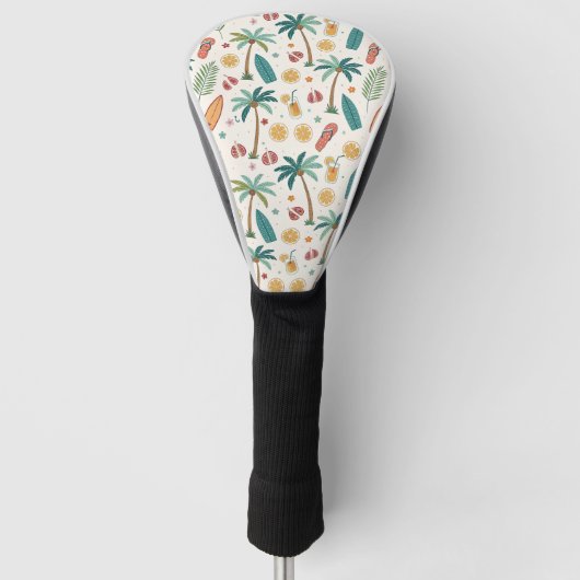 Tropisches Sommer-Strandmuster (1) Golf Headcover (Vorderseite)
