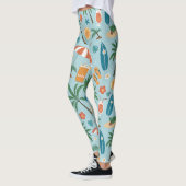 Tropisches Sommer-Strandmuster (2) Leggings (Links)