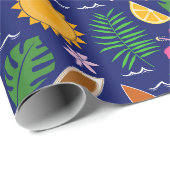 Tropisches Sommer-Umschlagpapier Geschenkpapier (Rolleneckpunkt)